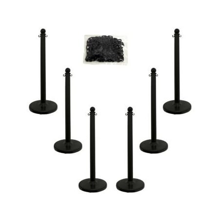 Accuform MEDIUM DUTY STANCHION POSTS COLOR PRC209BK PRC209BK